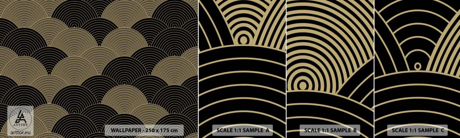 Amostra de Papel de Parede Standard Eco - Unidade na multiplicidade - Abstração, Gráficos, Distritos - 100x30 cm