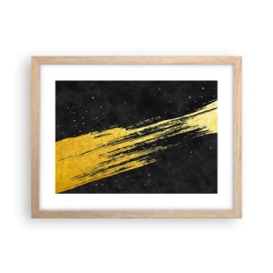 Pôster com moldura de carvalho claro - Salto para o hiperespaço - 40x30 cm