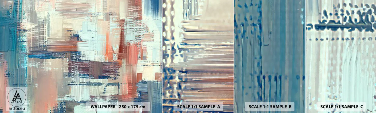 Amostra de papel de parede autocolante Deluxe Sticker - Alcance a luz - Pastel, Minimalismo, Brilhante - 100x30 cm