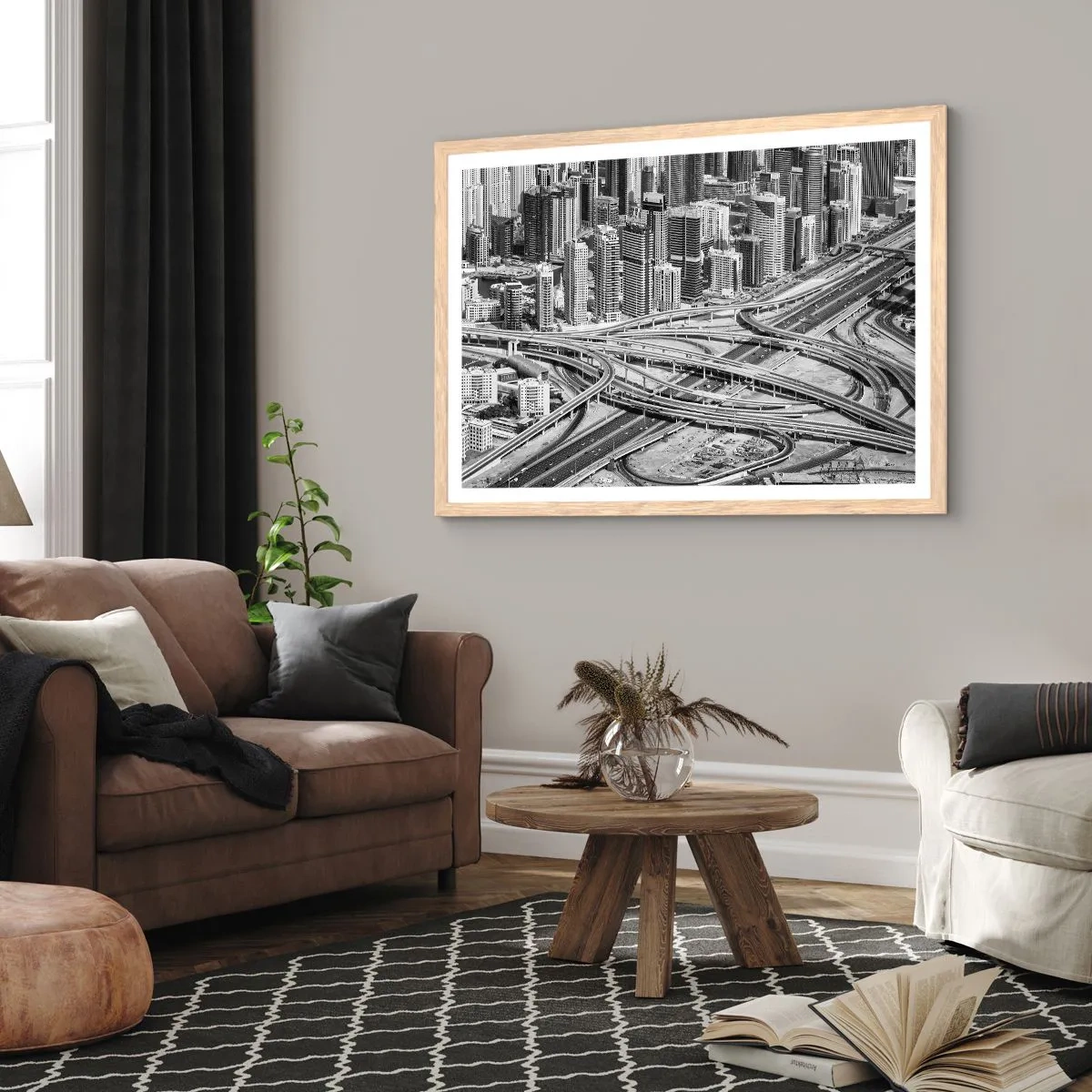 Pôster com moldura de carvalho claro - Dubai – uma cidade impossível - 40x30 cm