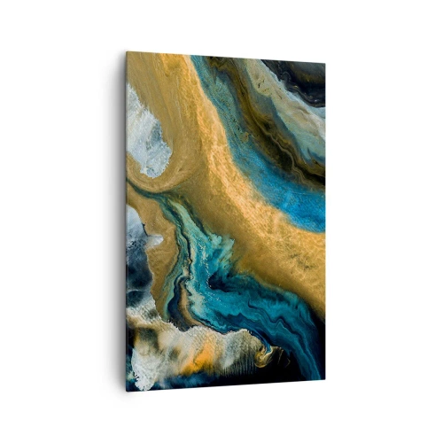 Quadro em tela - Azul – amarelo – influências mútuas - 80x120 cm