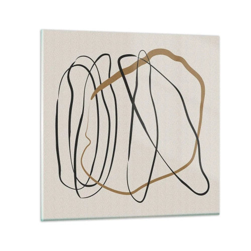 Quadro em vidro - Composição – dança em loop - 70x70 cm