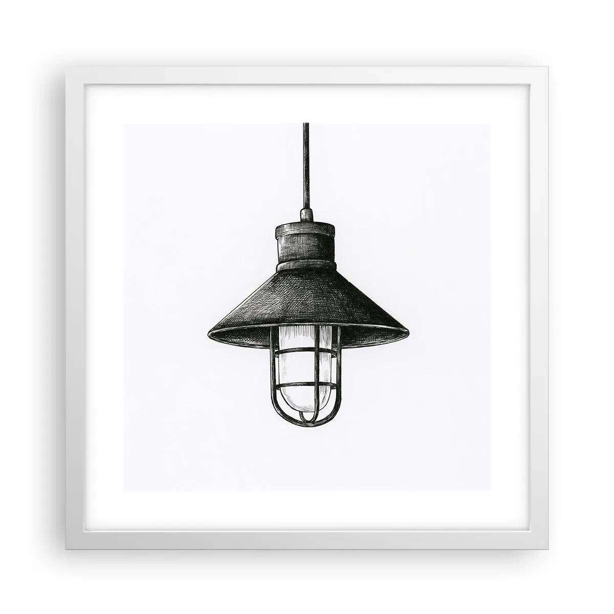 Pôster em moldura branca - Como antigamente… - 40x40 cm