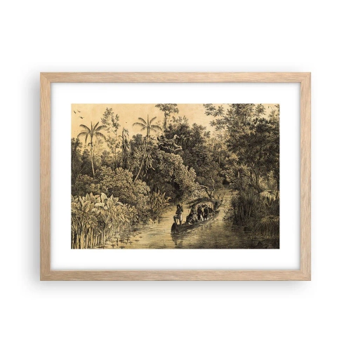 Pôster com moldura de carvalho claro - Viagem à fonte - 40x30 cm