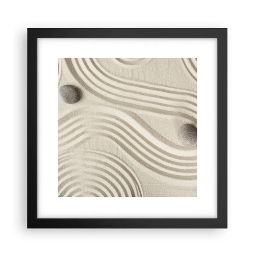 Pôster com moldura preta - Um toque de calor - 30x30 cm