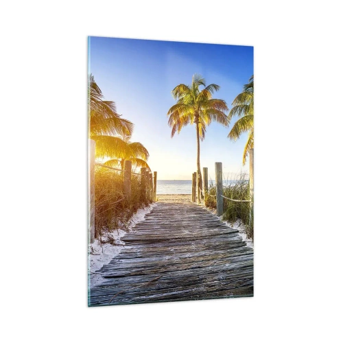 Quadro em vidro - Direto para o paraíso - 80x120 cm