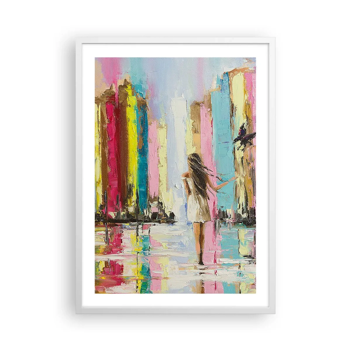 Pôster em moldura branca - Segue-me - 50x70 cm