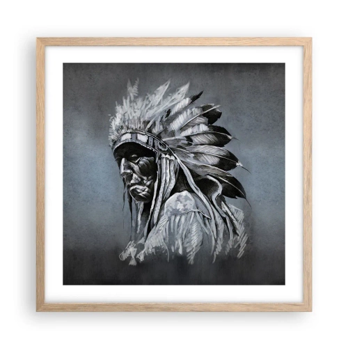 Pôster com moldura de carvalho claro - De volta às raízes - 50x50 cm