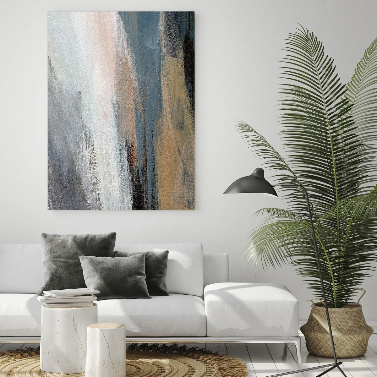 Quadro em vidro - Abstração: paisagem do norte - 50x70 cm