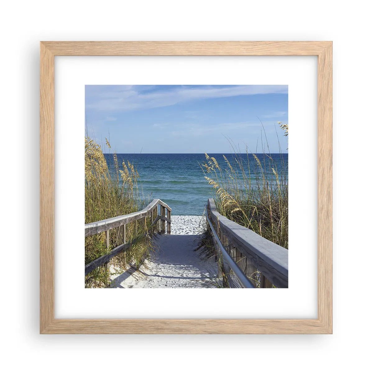 Pôster com moldura de carvalho claro - Ao sol, ao vento - 30x30 cm