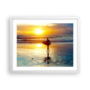 Pôster em moldura branca - O Retorno do Guerreiro - 50x40 cm