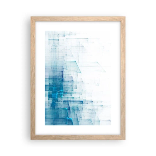 Pôster com moldura de carvalho claro - Como o espaço ficou - 30x40 cm