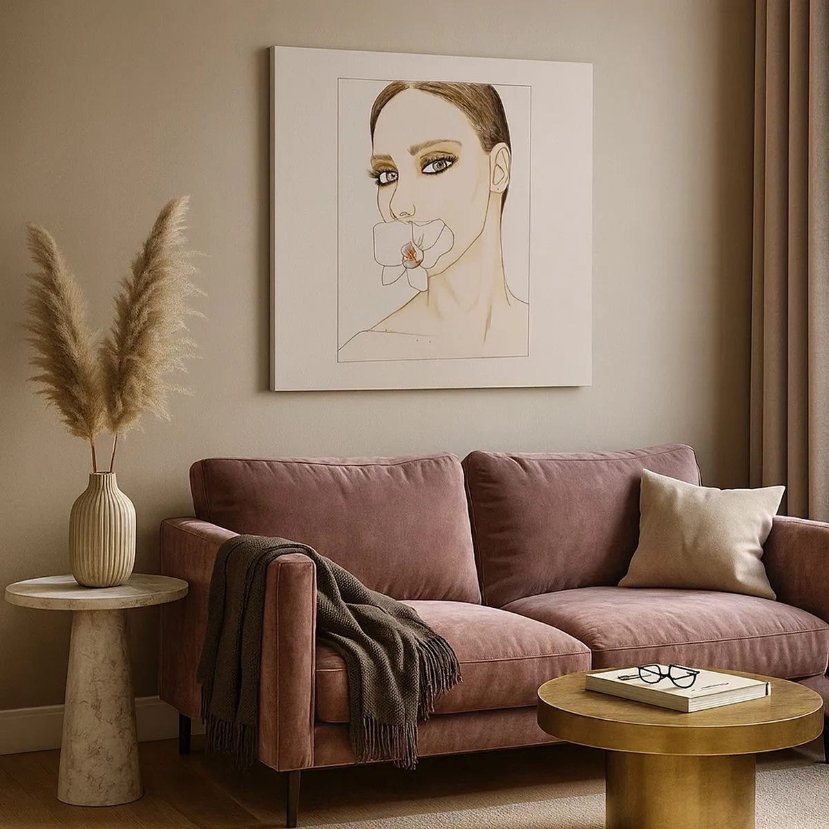 Quadro em tela - Símbolo de elegância e beleza - 30x30 cm