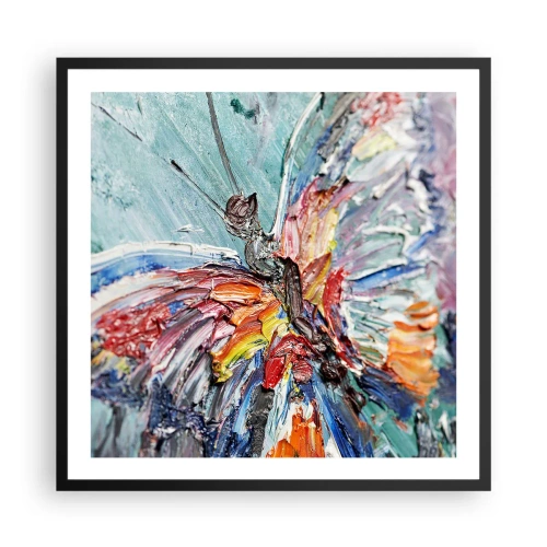 Pôster com moldura preta - Pintado pela natureza - 60x60 cm