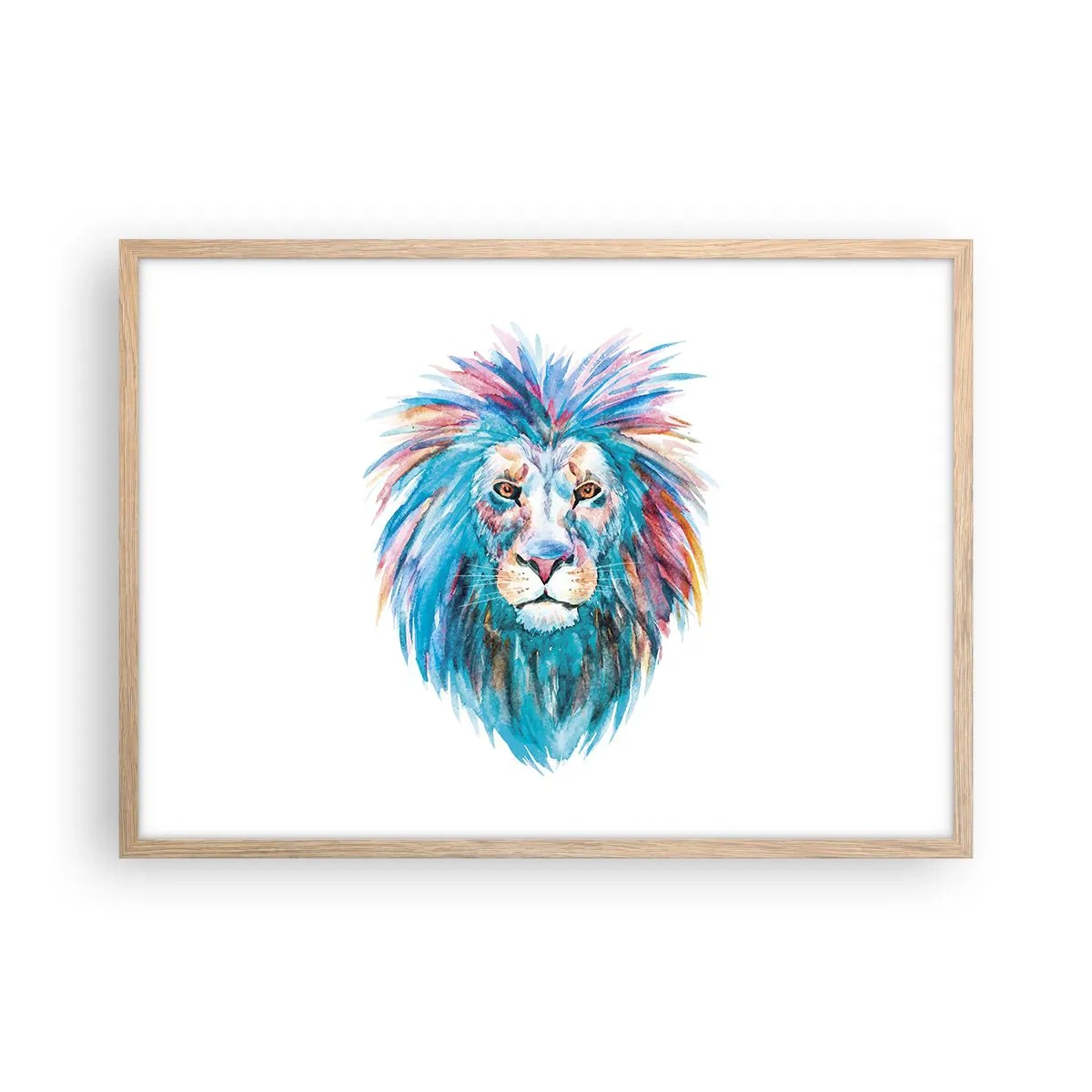 Pôster com moldura de carvalho claro - Aura eletrizante - 70x50 cm