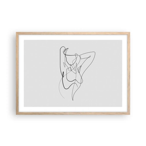 Pôster com moldura de carvalho claro - Que tipo de pessoa é realmente... - 70x50 cm