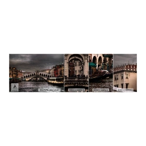 Amostra de papel de parede autocolante Deluxe Sticker - A promessa de uma noite em Veneza - Cidade, Veneza, Ponte - 100x30 cm