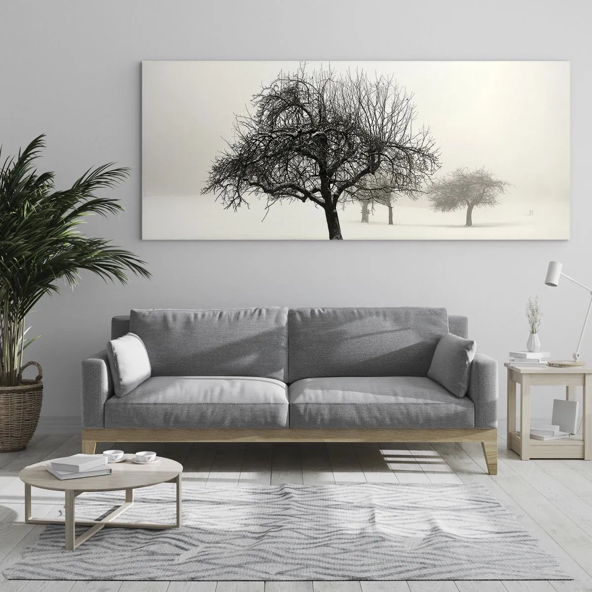 Quadro em vidro - Sono de inverno - 100x40 cm