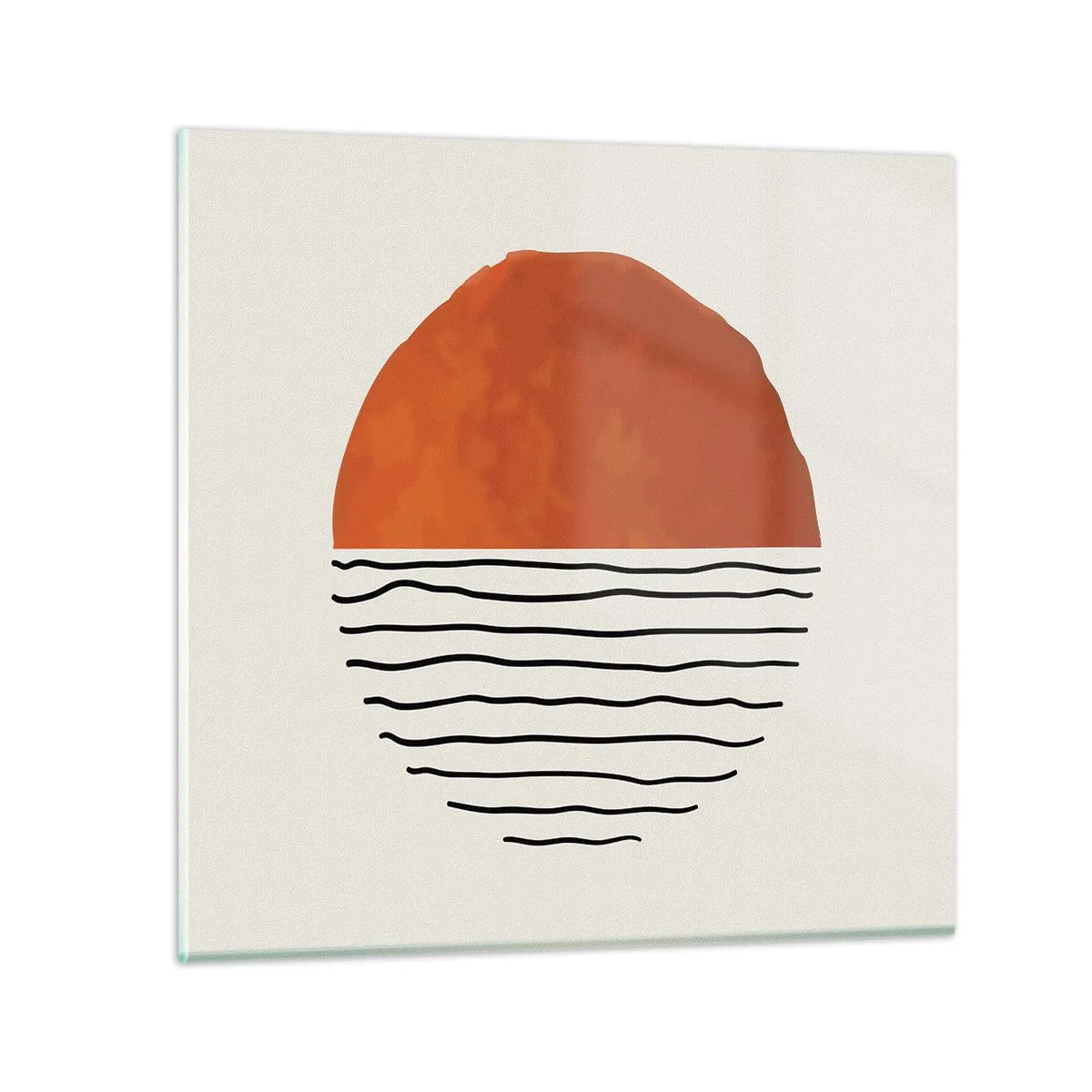 Quadro em vidro - No clima japonês - 50x50 cm