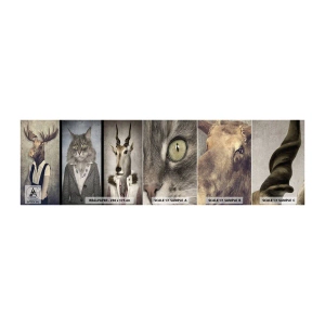 Amostra de papel de parede autocolante Deluxe Sticker - A pele animal está de volta à moda - Abstração, Fantasia, alce - 100x30 cm