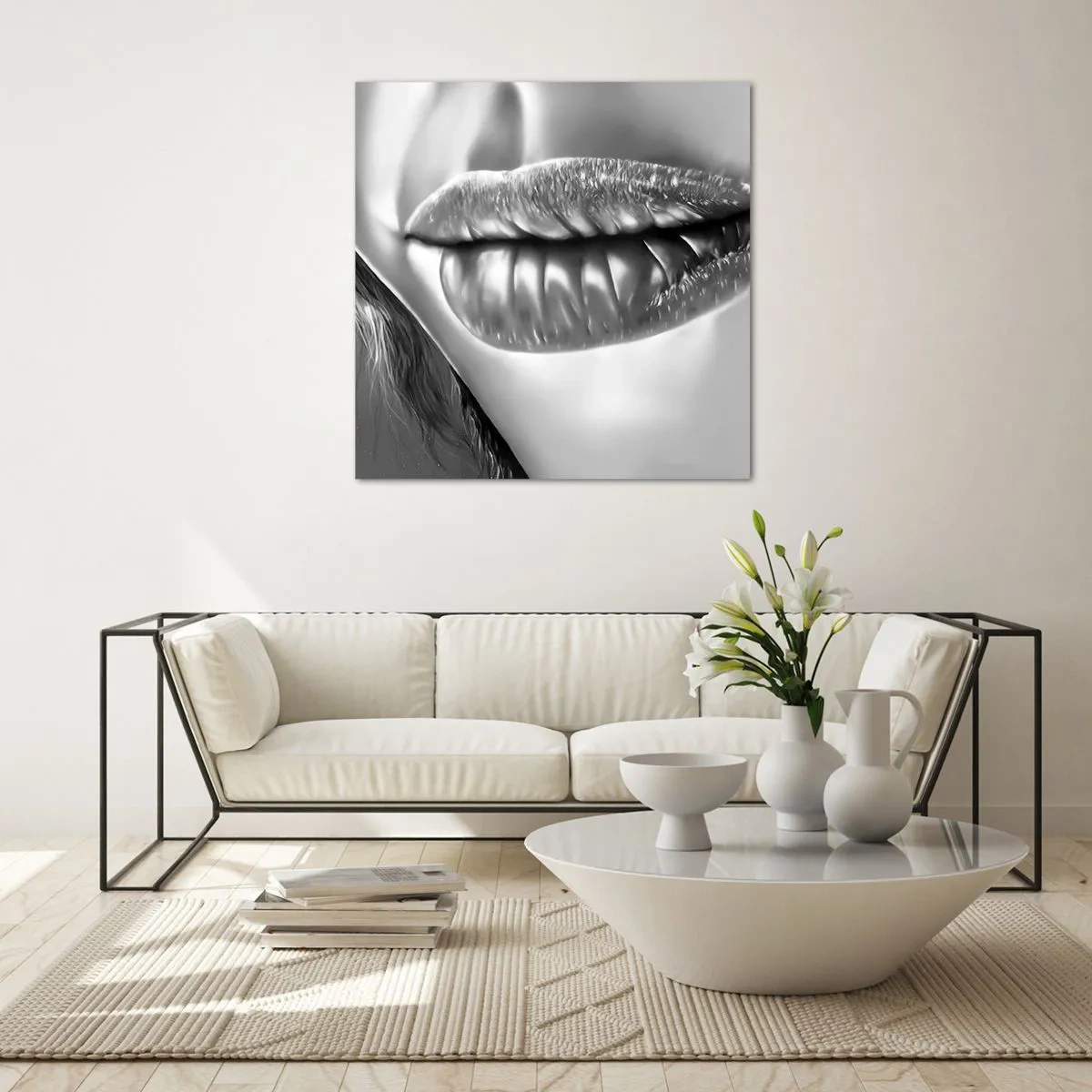 Quadro em vidro - Eu sei o que está a pensar... - 70x70 cm