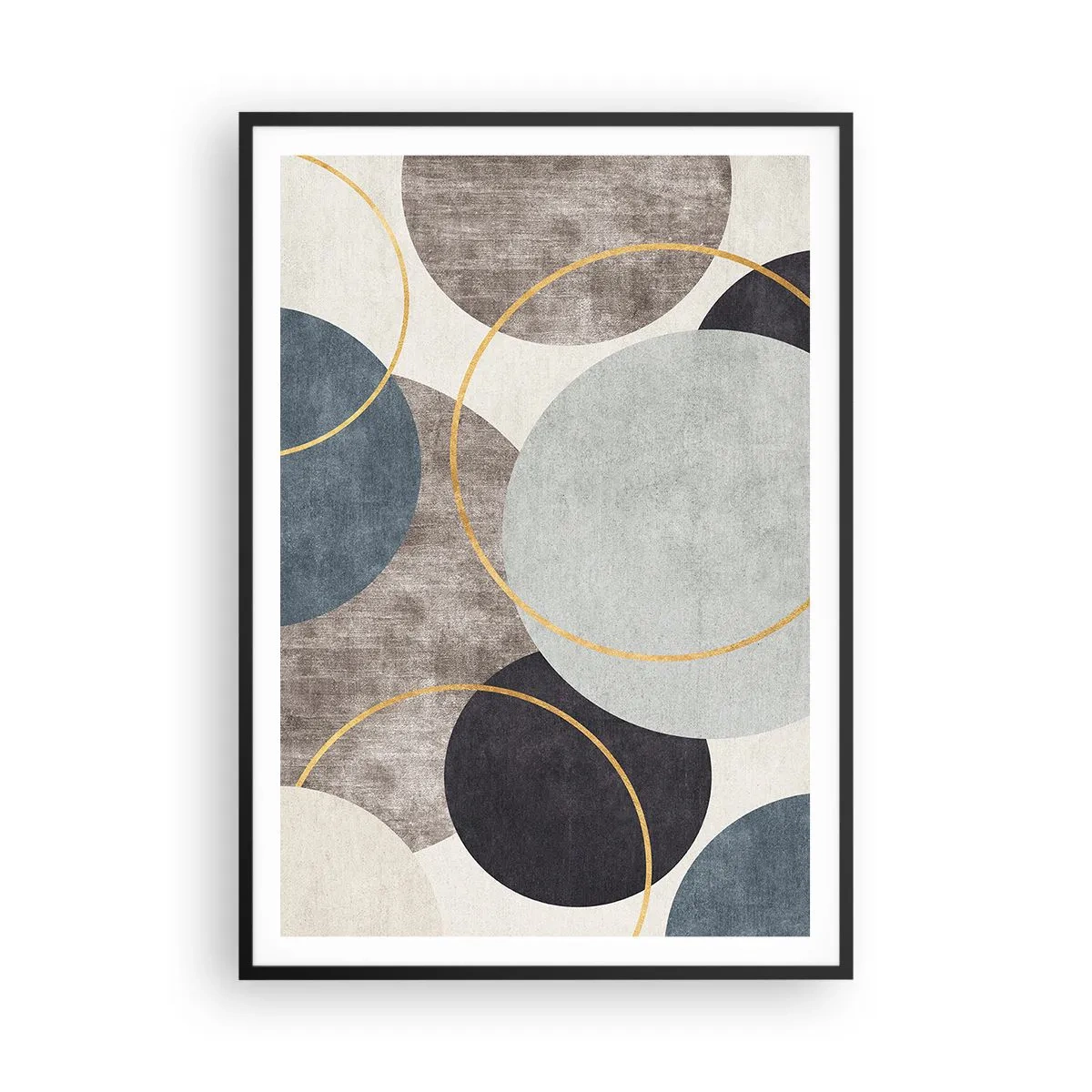 Pôster com moldura preta - Roda por roda - 70x100 cm