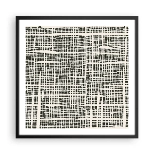 Pôster com moldura preta - Uma composição tecida - 60x60 cm
