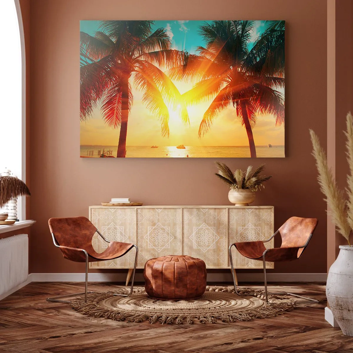 Quadro em tela - Casal exótico - 100x70 cm