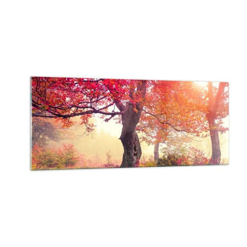 Quadro em vidro - Um frenesi de florescimento - 100x40 cm