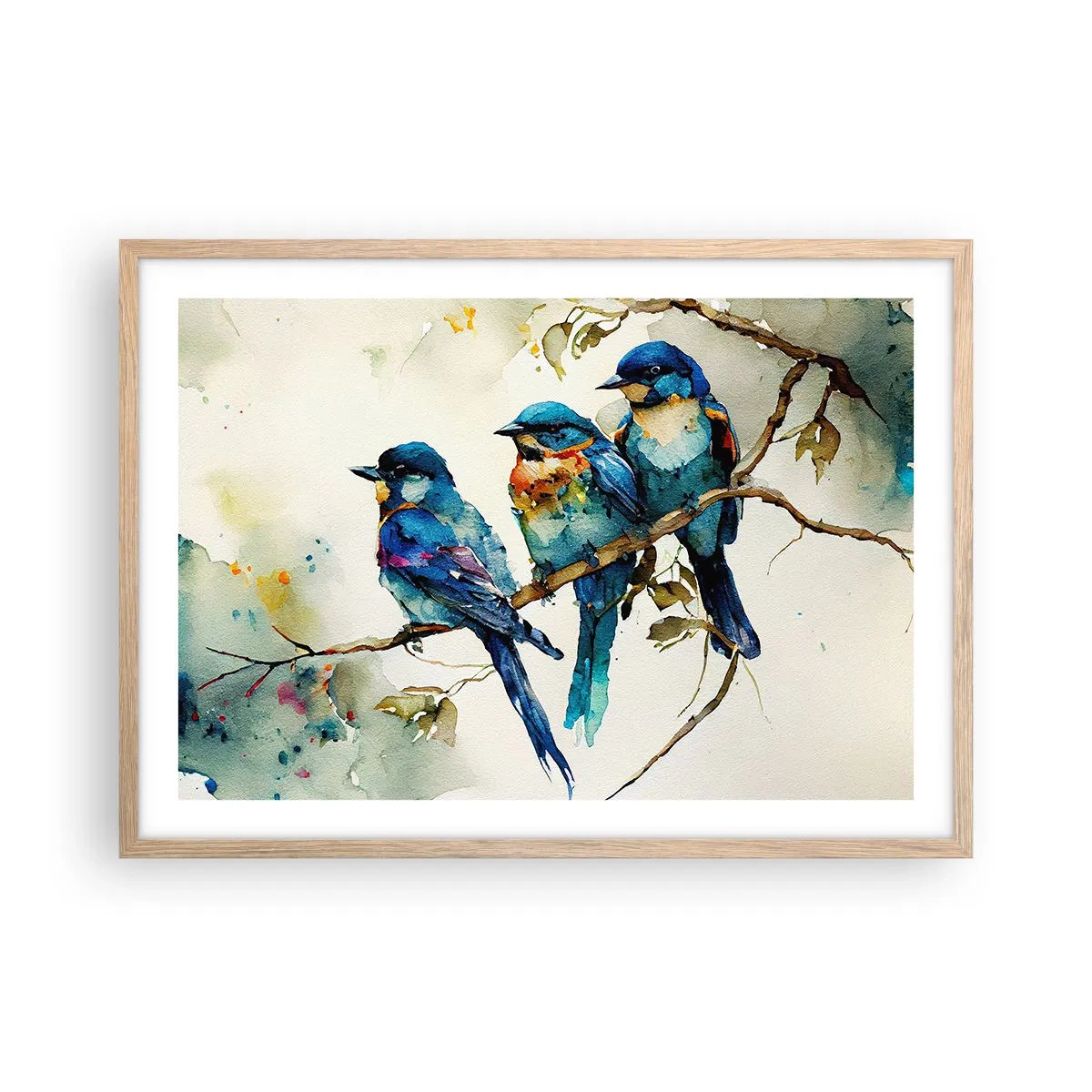 Pôster com moldura de carvalho claro - Ele ficou ofendido? - 70x50 cm