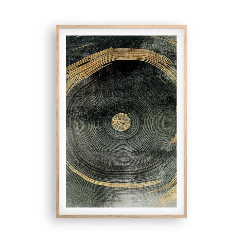 Pôster com moldura de carvalho claro - Mudança e persistência - 61x91 cm