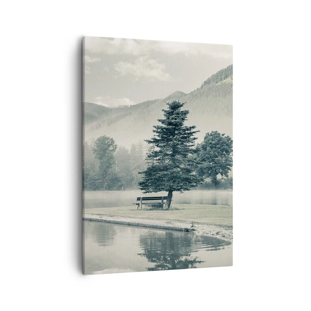 Quadro em tela - O lago ainda está a dormir - 50x70 cm