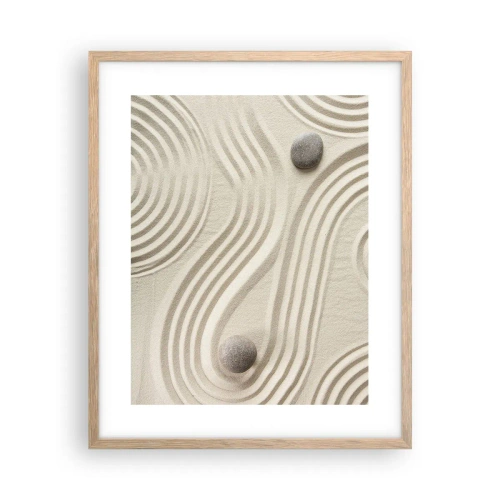 Pôster com moldura de carvalho claro - Um toque de calor - 40x50 cm
