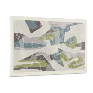 Quadro em vidro - Composição atrás do vidro - 120x80 cm