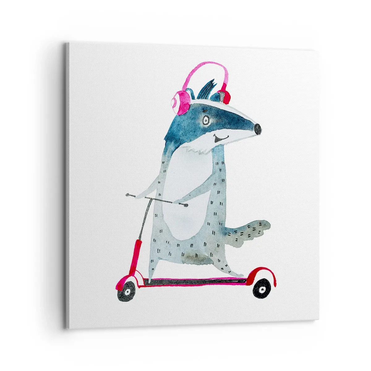 Quadro em tela - A alegria do texugo - 60x60 cm