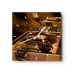 Relógio de parede - Relógio em vidro - Sente esse poder? - 30x30 cm