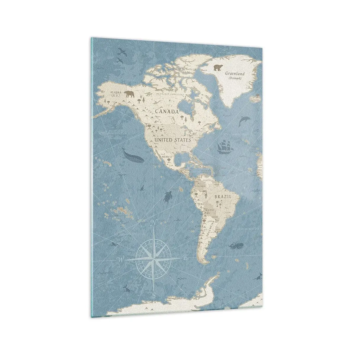 Quadro em vidro - O mundo ao seu alcance - 70x100 cm