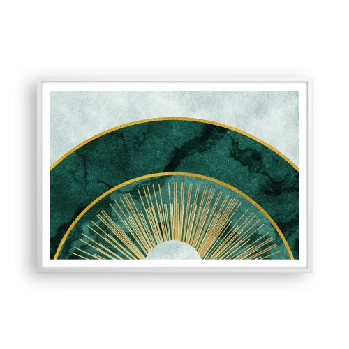 Pôster em moldura branca - Outro sistema solar - 100x70 cm