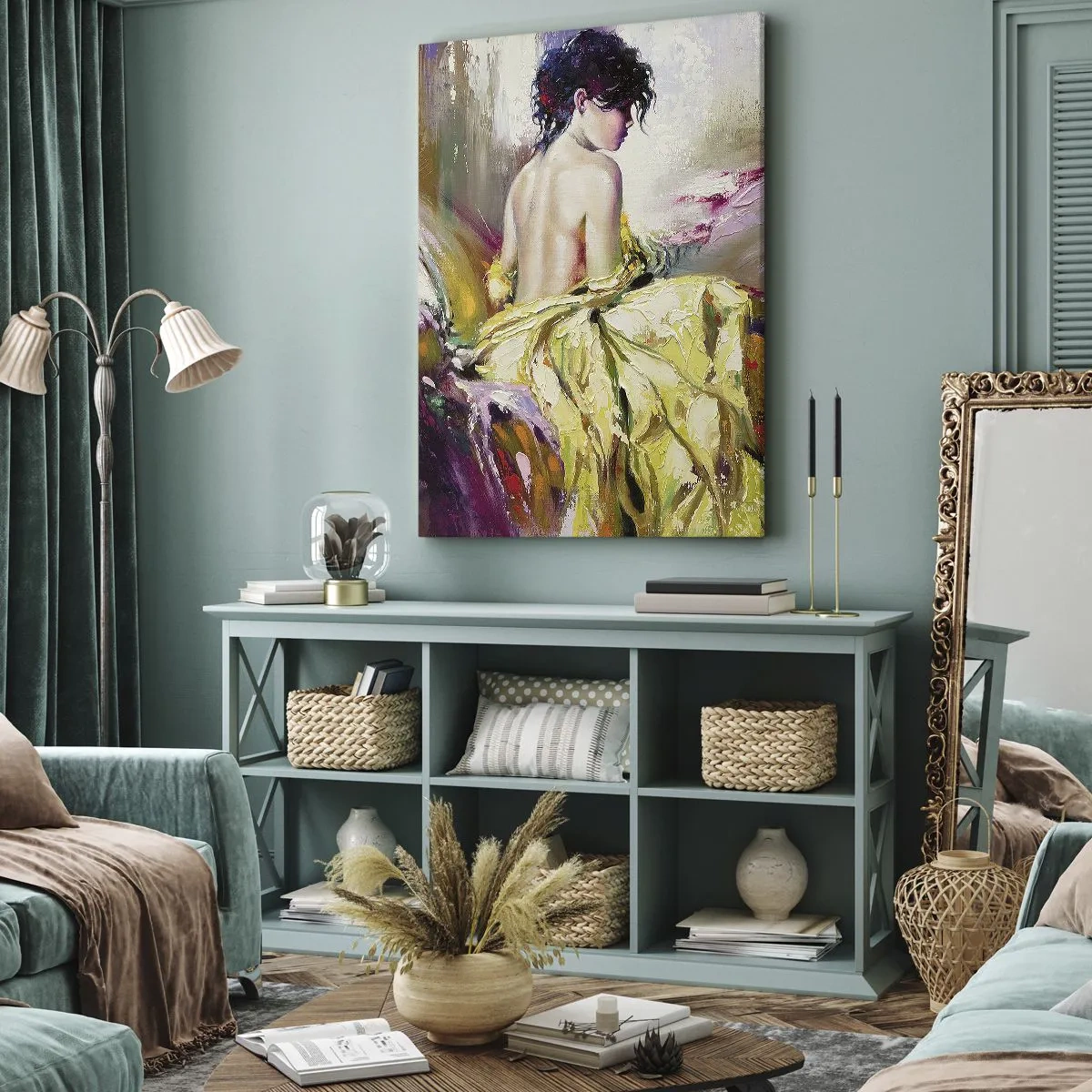 Quadro em tela - Entre a boca e a borda do copo - 50x70 cm