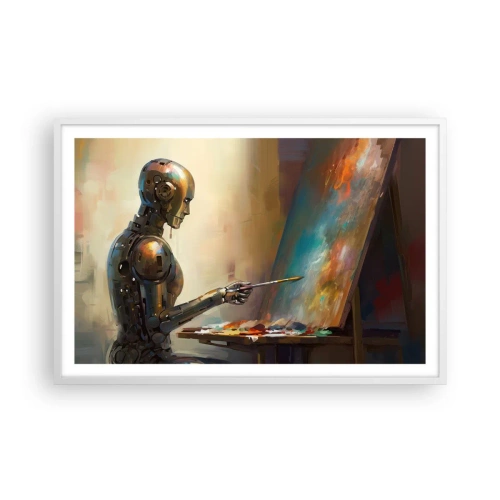 Pôster em moldura branca - A arte do futuro - 91x61 cm