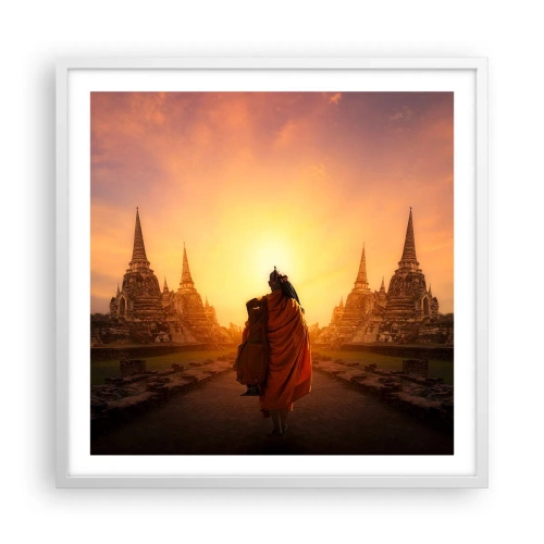 Pôster em moldura branca - Em paz para a eternidade - 60x60 cm