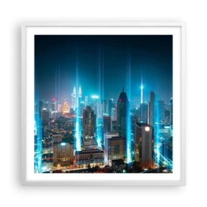 Pôster em moldura branca - De Berlim para o céu - 60x60 cm