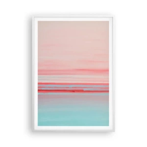 Pôster em moldura branca - Abstração ao amanhecer - 70x100 cm