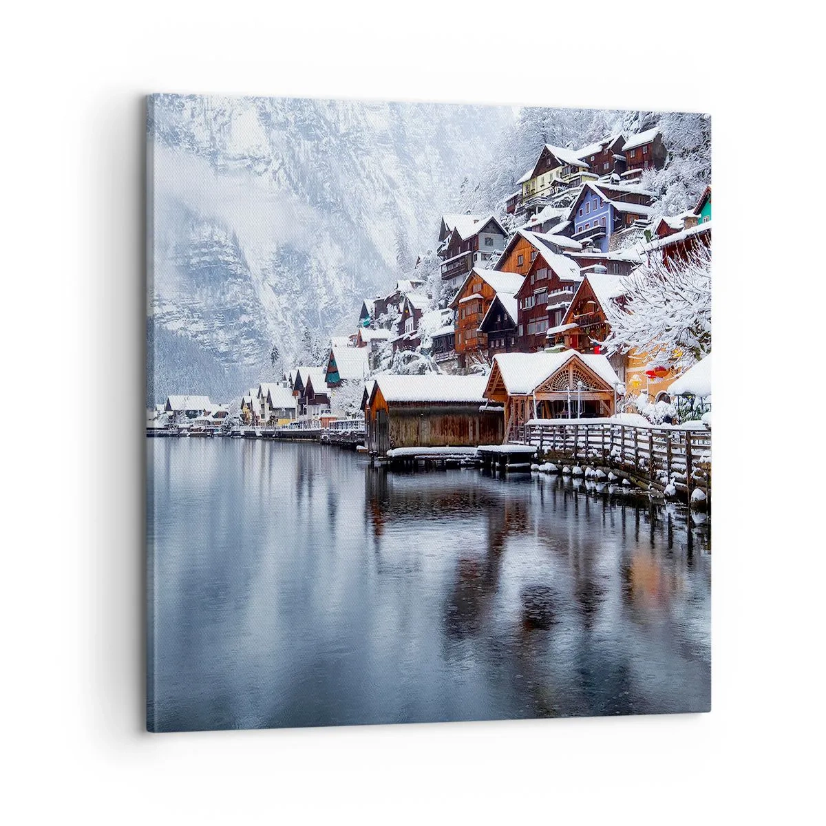Quadro em tela - Na decoração de inverno - 60x60 cm