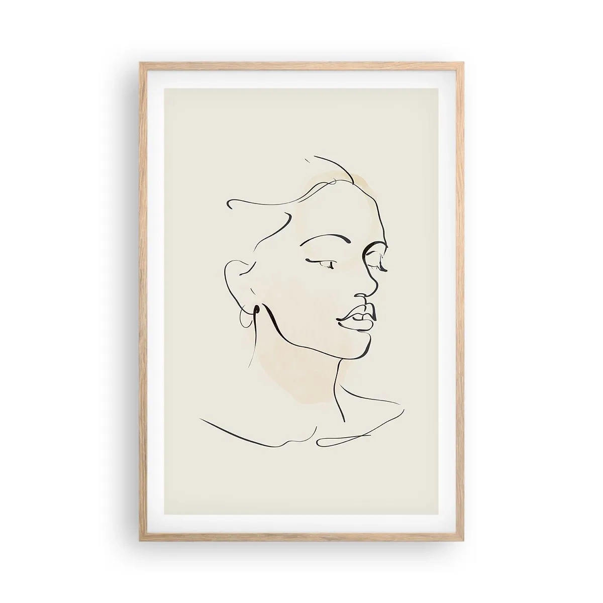 Pôster com moldura de carvalho claro - Uma certa linha - 61x91 cm