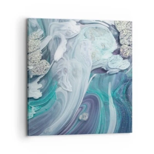 Quadro em tela - Correntes de azul - 70x70 cm