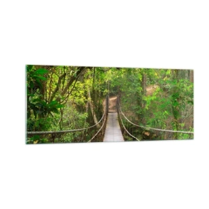 Quadro em vidro - Porque há uma videira a crescer no jardim - 100x40 cm