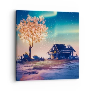 Quadro em tela - A natureza não passa - 30x30 cm