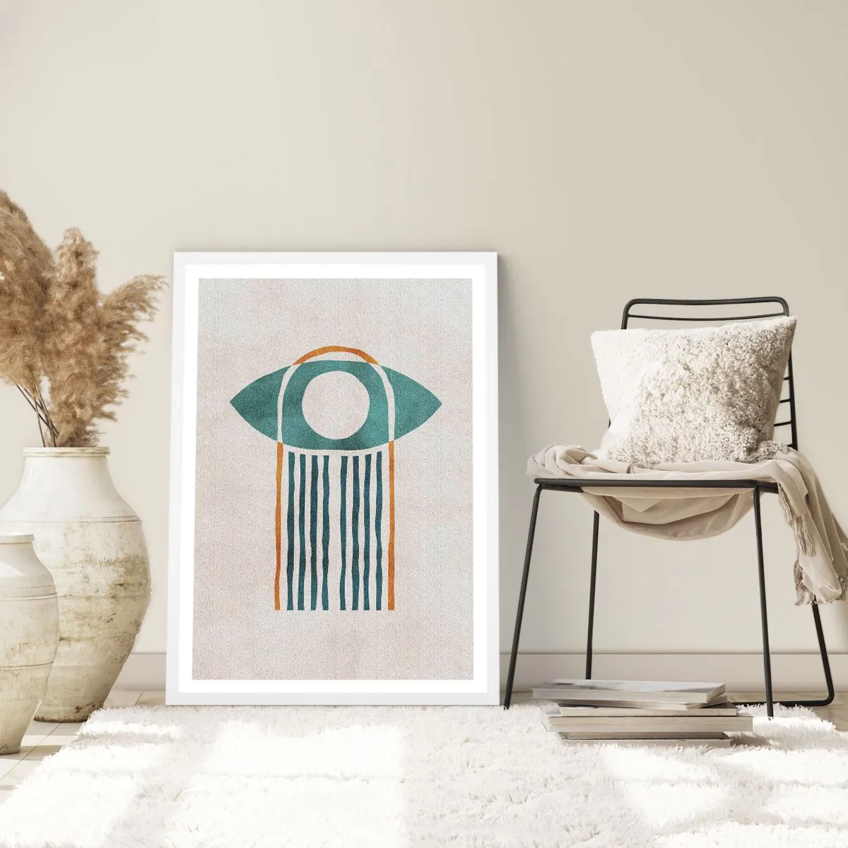 Pôster em moldura branca - Sinais e rituais - 30x40 cm