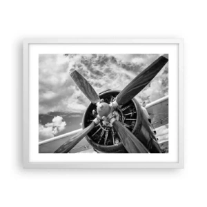 Pôster em moldura branca - O conquistador dos céus - 50x40 cm